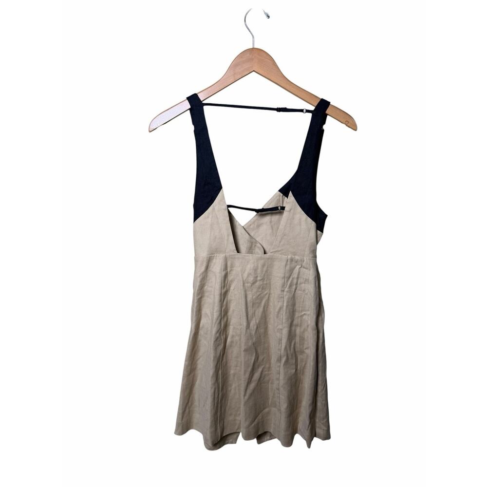 By Anthropologie Sleeveless Linen Wrap Mini Dress Size 2 - Picture 5 of 12